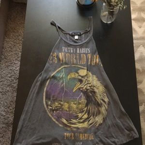 Cute band biker tank